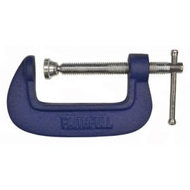 Faithfull FAIHC1 Mini G Clamp, Blue, 16 mm Throat, 25 mm (1 Inch) Capacity