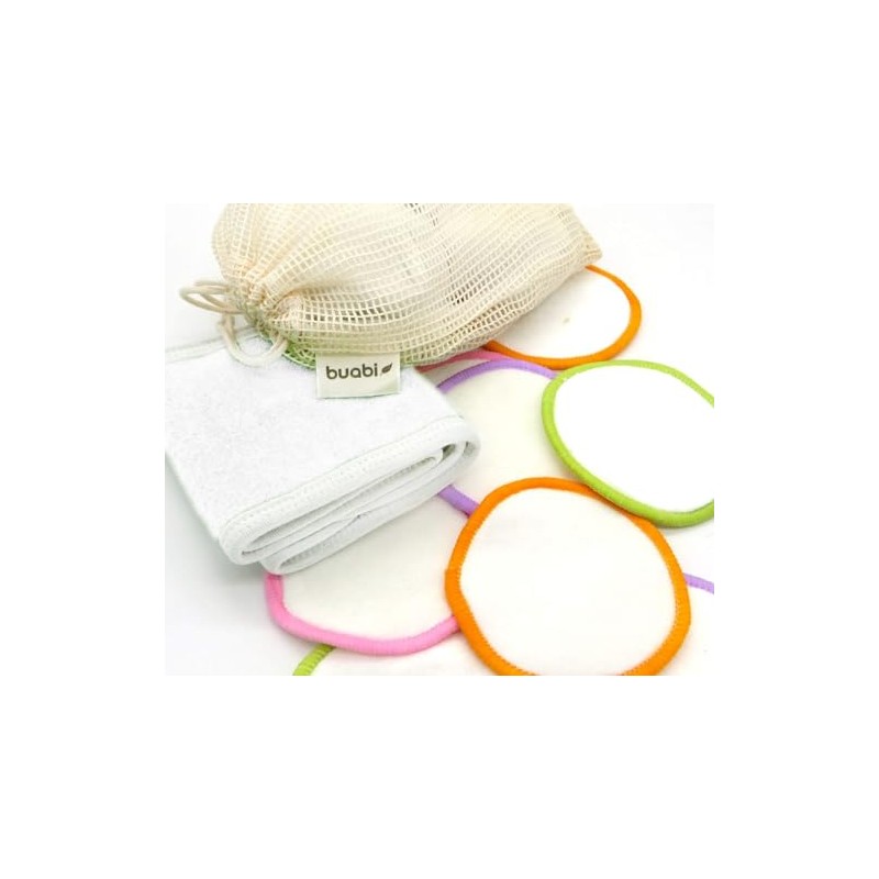 Wiederverwendbare umweltfreundliche Make-up-Entferner-Pads, große weiche und waschbare Bambus-Reinigungstücher (Set C)