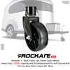 Rockane 6" Black Trailer Jack Swivel Caster Wheel Replacement, Heavy
