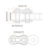sourcing map 8Pcs 12B-1 Roller Chain Connecting Links 19.05mm Pitch