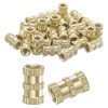 sourcing map Knurled Insert Nuts, 30Pcs M4 x 10mm(L) x