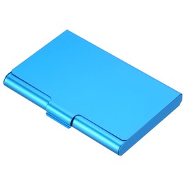 PATIKIL Business Card Holder, Aluminium Metal Card Holder, Professional Pocket Card Holder for Business Card, Credit Card, Blue, Blue, Business Cards