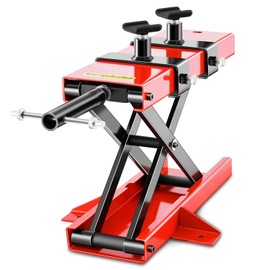 CAAP DRIVEN Motorcycle Scissor Lift Jack Repair Bikes ATVs Stand Lift Jack with Saddle and Pins - 1100lbs (500KG) 3.7-14.8" Lifting Range, CAAP-TOLS-MLJ-1100