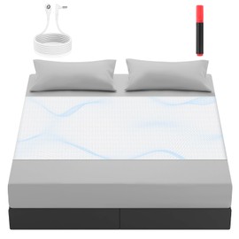 Grounding Sheets, Grounding Mat for Bed, ZORERRY Earth Connected Grounding Sheets, 10% Silver Fiber+90% Cotton Grounded Sheet Mat with Grounding Cord (White, 35"*90")