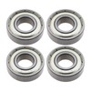 EMSea 4Pcs 6001ZZ Deep Groove Ball Bearing 12X28X8mm Bearings Steel