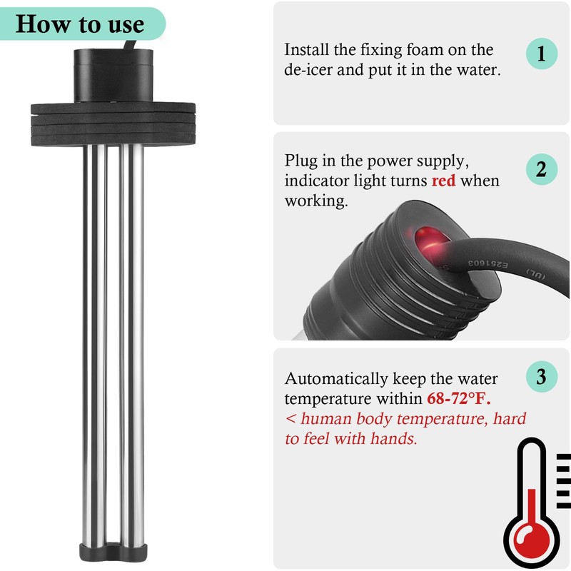 HITOP Outdoor Pond Heater - 150W 300W 600W Aquarium Heater