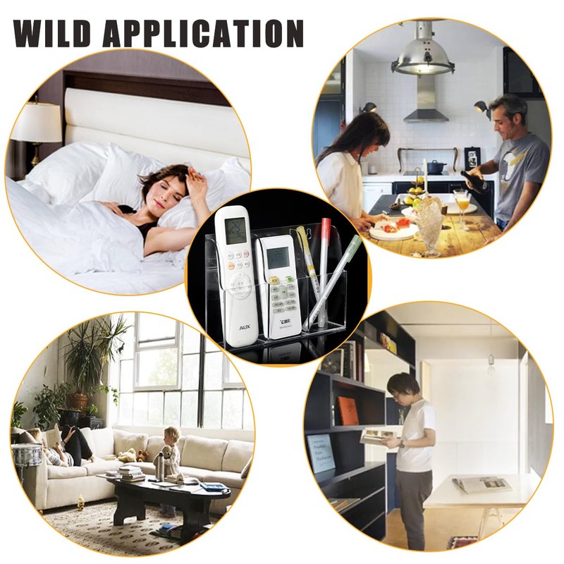 Remote Control Holder, Acrylic Wall Mounted Remote Control Holder Organizer