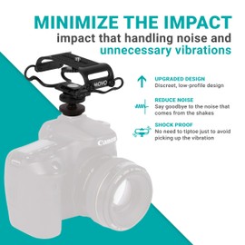 Movo SMM5-B Universal Microphone and Portable Recorder Shock Mount - Fits the Zoom H1n, H2n, H4n, H5, H6, Tascam DR-40x, DR-05x, DR-07x and others with a 1/4" Mounting Screw (Black)