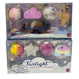 Twilight Bath Fizzers Set of 4 x 40g in Different Scented Flavours PK1/ 2 Xmas (Both Fizzers)