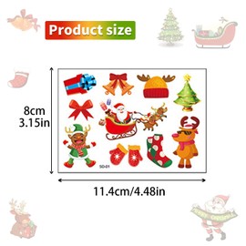 Children's Christmas Tattoos, 10 Sheets Glow Tattoos for Children, Christmas Stickers, Christmas Decoration, Promotional Gifts, Children's Birthday Party Accessories
