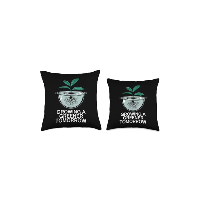 Growing A Greener Tomorrow Sustainable Hydroponics Throw Pillow