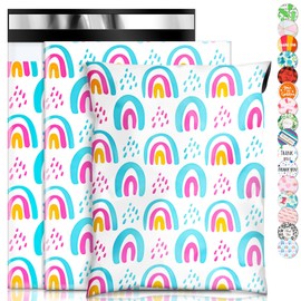 Oududianzi Poly Mailers 10x13, 100Pack Shipping Bags, Self-Seal Polymailer Mailing Bags, Mailers Poly Bags, Packaging Bags for Small Business and Clothing - Rainbow