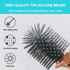 Aokala Toilet Brush and Holder, Elegant 2 Pack Silicone Toilet