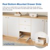 VADANIA 22" Undermount Drawer Slide, Soft Close, Bottom Mounted &