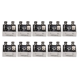 10Pcs 1000V 50A Single Phase Diode Bridge Rectifier Excellent Cooling System Diode Bridge Rectifier 28.5x28.5mm/1.12x1.12in
