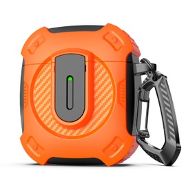 RFUNGUANGO for AirPods 2nd Generation tective case, 2024 New Space-Themed tective case. Compatible with Airpods 1/2 and, [Orange]