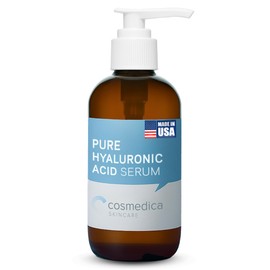 Cosmedica Skincare SUERO PURO DE ACIDO HIALURONICO 8 oz. Promueve la producción de colágeno y elastina. Previene la flacidez e hidrata al máximo la piel.