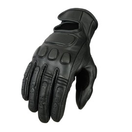 Bikers Gear Australia Premium Soft Fit Leather Classic Roadster Motorcycle Gloves, Black, Size XL