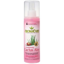 Grooming Spray For Dogs Essential Oil Infused Deodorizing and Conditioning 8 oz (Conditioning Cactus Aloe)