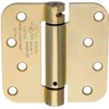 Dynasty Hardware Door Hinges, 4-Inch Spring Loaded Self Closing Hinges