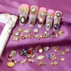 50pcs 3D Gold Nail Charms for Acrylic Nails Mix Styles
