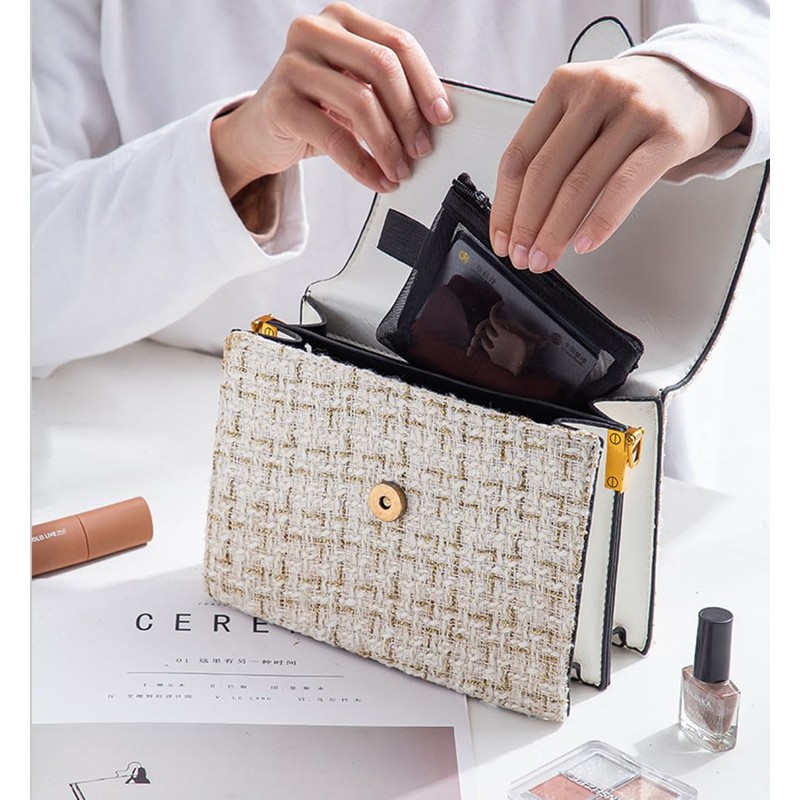 Natiform Mesh Makeup Pouch, Cute, 3 Pieces, Cosmetic Pouch, Makeup