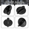 Aynaxcol 4 Pcs WB03T10236 Burner Control Knob Black Cooktop Knobs