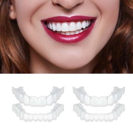 2PCS False Teeth - Unisex Snap-On Veneer - False Tooth Repair Dentures