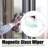 Window Double Side Wiper Plastic Ergonomic Handle Magnetic Glass Cleaning