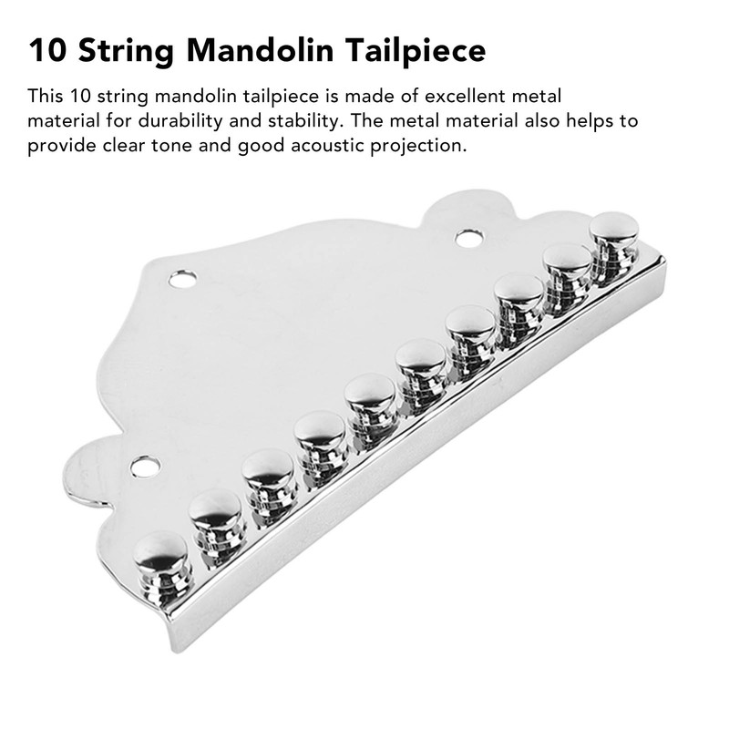 Mandolin Tailpiece 10 String Metal Guitar Mandolin Tailpiece Replacement for