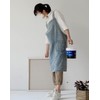 Denim Cotton Canvas Cross Back Aprons Solid Color Shop Kitchen