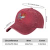 Red Rooster Hat for Men Women Embroidered Chicken Denim Baseball