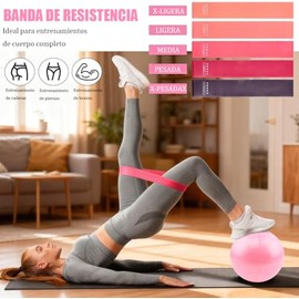 16 en 1 Pilates Kit, Kit de Pilates con Pelota de Yoga, Anillo, Resistencia, Correa de Estiramiento, Discos Deslizantes, Calcetines, Bolsa de Gimnasio