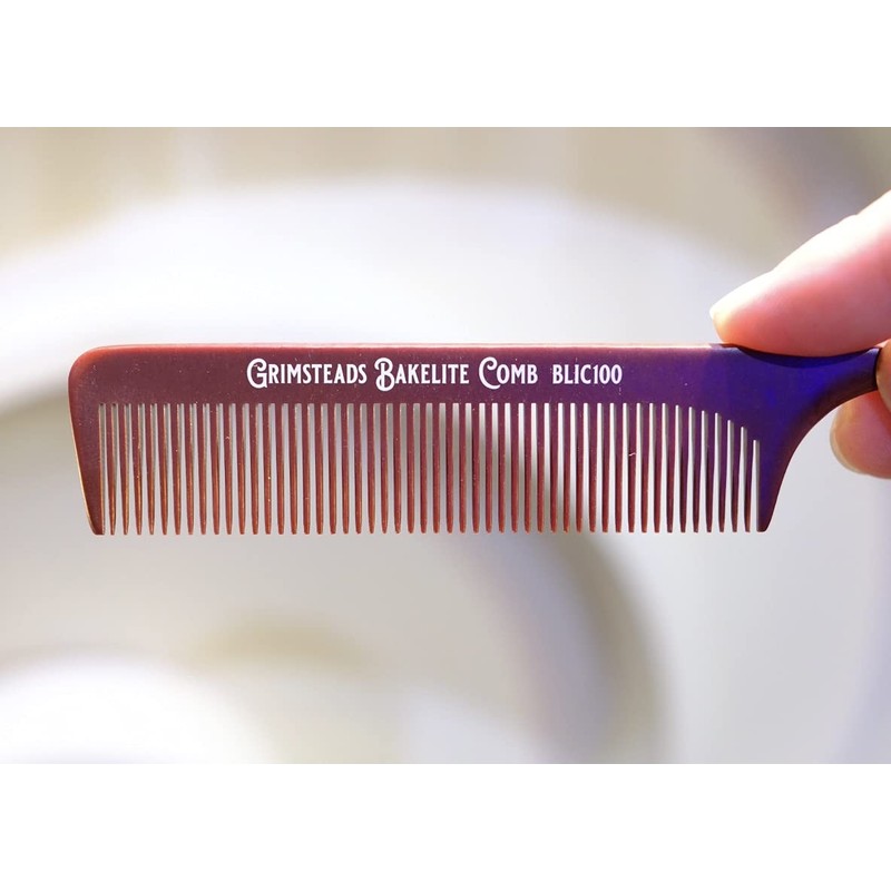 GRIMSTEADS FJT COMB 101 Bakelite Iron Perm Comb Barber ROYAL