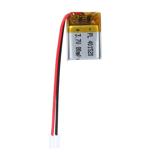 3.7V 80mAh 401520 Lipo Battery Rechargeable Lithium Polymer ion Battery Pack with JST Connector