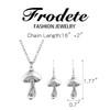 Frodete Mushroom Necklace and Earrings Set for Women - Hypoallergenic