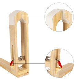 Wood Leather Craft Hand Stitching Pony Horse Leather Clamp with Pre Wrapped Leather Clamp for DIY Leather Craft Sewing Stitching