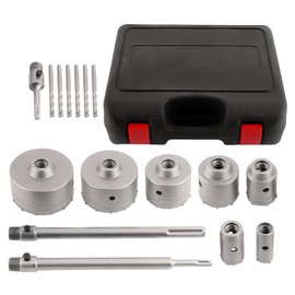 maXpeedingrods 16PCS Concrete Hole Saw Kit with SDS Plus & Max Shank, Kit Size 30 40 50 65 80 100 110 MM, Concrete Hole Saw Set for Concrete Brick Stone Cement Wall