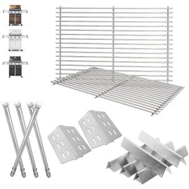 Grill Replacement for Weber Genesis Parts for Weber Genesis E330 Grill Parts 300 SER (w/ Front Control Knobs),for Weber Flavorizer Bars 62783, Grill Grate 7524 & Heat Deflector 7622, Burner Tube 62752