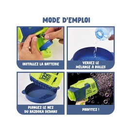 Bazooka Bubble® Vert | Soap Bubble Machine | Automatic Rocket Toy with 69 Holes | Outdoor Game for Kids and Adults | 100% Fun Water Game | Summer | OriginalCup®