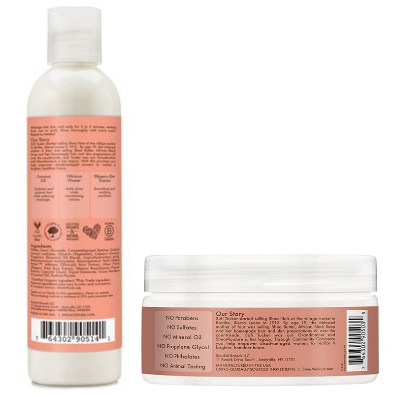 Shea Moisture Coconut & Hibiscus Kids Combo Pack - Includes