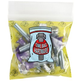 Dimebag Hardware Skateboard Mounting Nuts and Bolts 1" Phillips - Skateboard Truck Hardware - Lots of Colors (Purple)