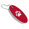 GRAPHICS & MORE Paw Print Dog Cat White on Black Floating Keychain Oval Foam Fishing Boat Buoy Key Float