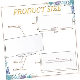 Generic 10pcs Clear Acrylic Table Cards Blank Guest Name Sign Holders for Weddings Parties Events Reusable Table Decorations Elegant Practical Design