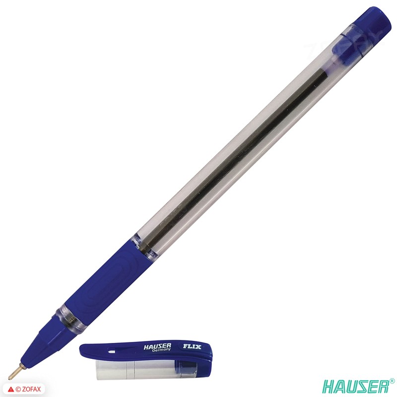 HAUSER Fix 5 x 0.7mm BLUE Smooth Ballpoint Pens Soft