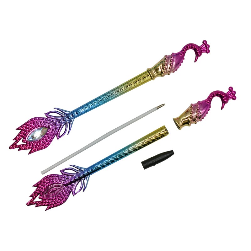 Lopenle 24 PCS Colorful Peacock Gel Pens Fancy Feather Pens