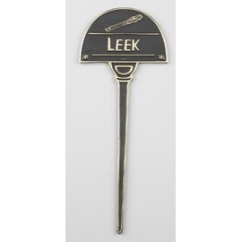 Black Country Metal Works Cast Brass Leek Vegetable Sign