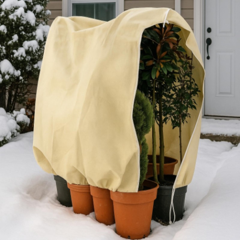 Ribbonlic 2 Pcs 47" x 70.8" Winter Plant Covers Freeze