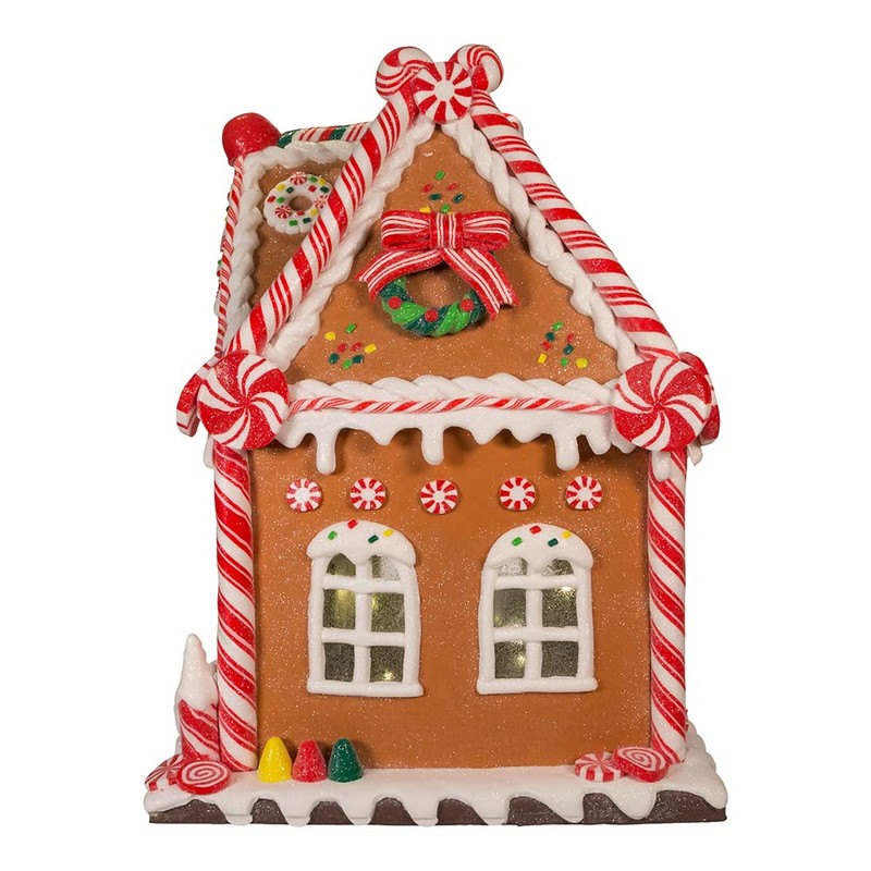Kurt S. Adler 13-Inch Battery-Operated Gingerbread House with LED Light
