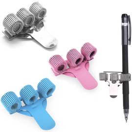 JEYORZY 3 x Nurse Accessories Stainless Steel Pen Holder, Adjustable Three Holes Pen Holder, Nurse Accessories Clip for Tunic Care Accessories for Doctor and Nurse Uniform Notebook Holder